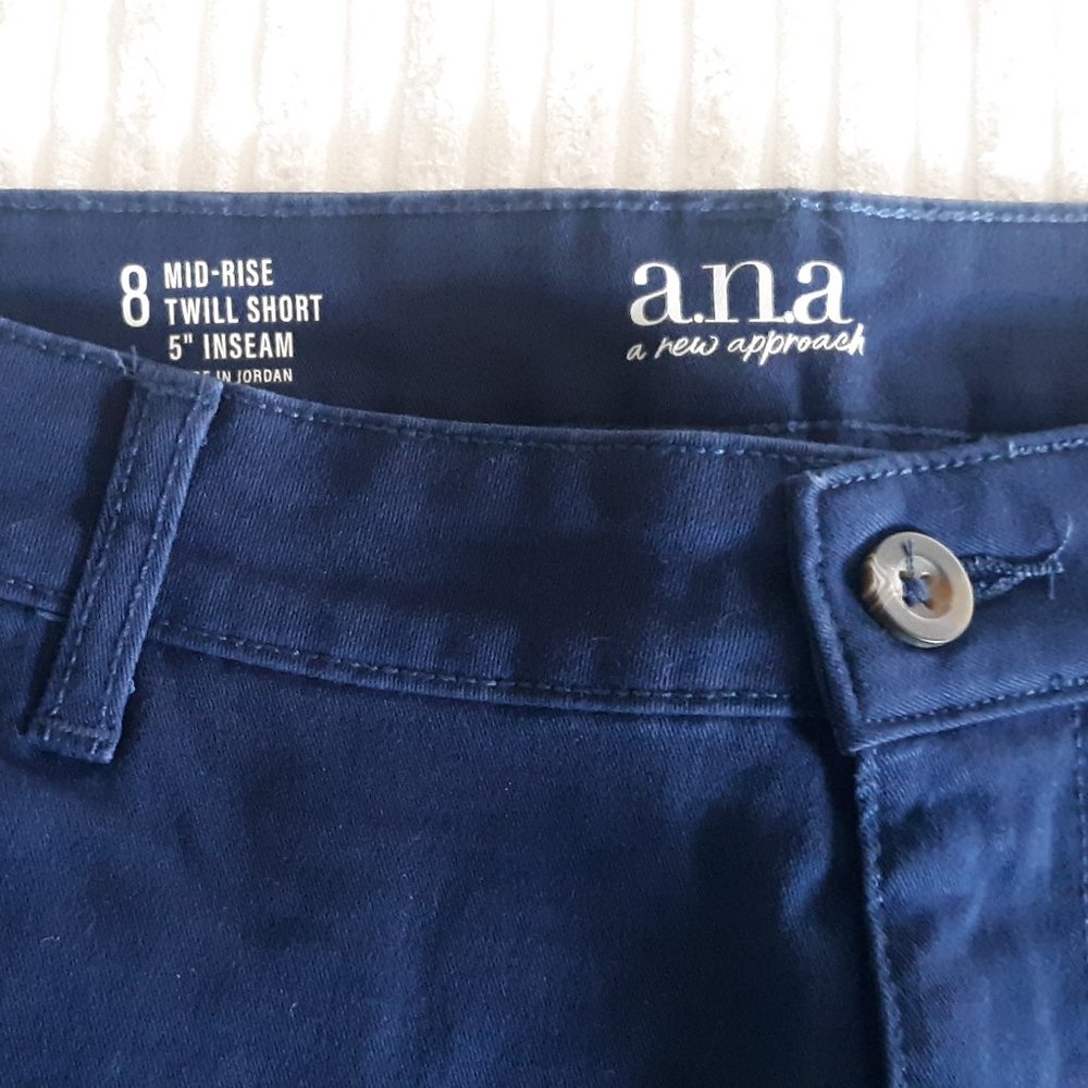 a.n.a. navy blue shorts - Picture 2 of 3